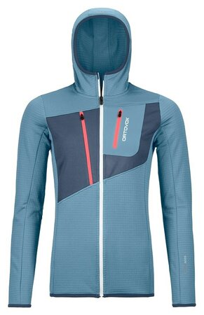Mikina Ortovox W's Fleece Grid Hoody Light Blue