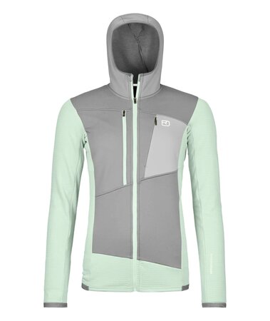 Mikina Ortovox Fleece Grid Hoody W Green Acid