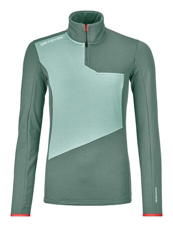 Mikina Ortovox Fleece Light Zip Neck W Arctic Grey