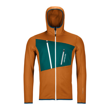 Pánska Mikina Ortovox Fleece Grid Hoody Sly Fox