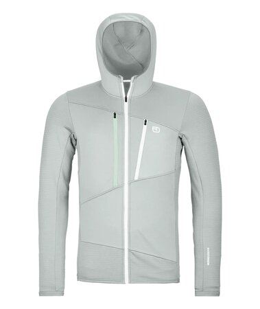 Mikina Ortovox Fleece Grid Hoody M Grey Ice