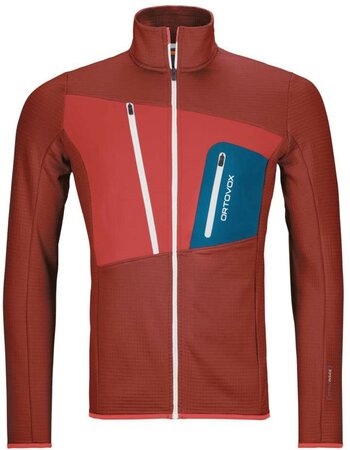 Pánska mikina Ortovox Fleece Grid Jacket M Clay Orange
