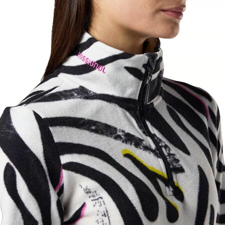 Mikina Rossignol W Quarter Zip Polar Fleece Savage Black
