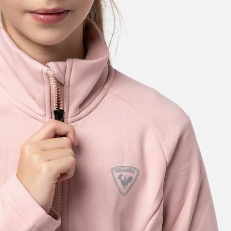 Detská mikina Rossignol Girls' Full Zip Clim Layer Powder Pink