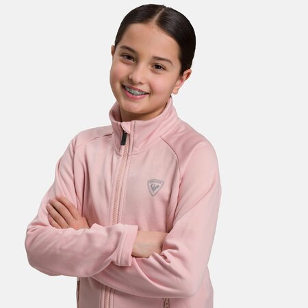 Detská mikina Rossignol Girls' Full Zip Clim Layer Powder Pink