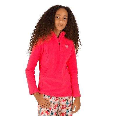 Detská mikina Rossignol Girl 1/2 Zip Fleece Pink Lift