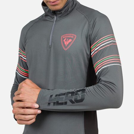 Mikina Rossignol Classique Hero Clim 1/2 Zip Onyx Grey