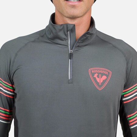 Mikina Rossignol Classique Hero Clim 1/2 Zip Onyx Grey