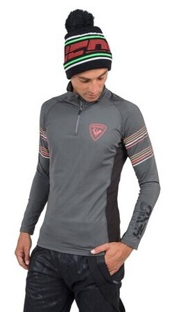 Mikina Rossignol Classique Hero Clim 1/2 Zip Onyx Grey