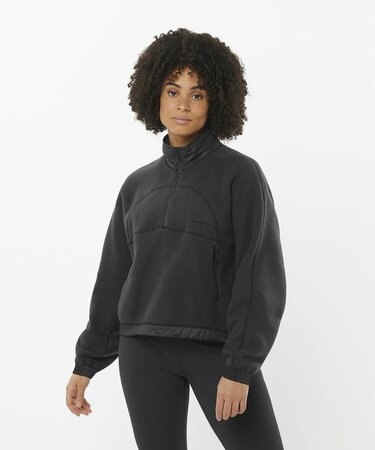 Dámska mikina Salomon Chroma Fleece Crop W Deep Black