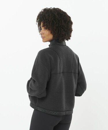 Dámska mikina Salomon Chroma Fleece Crop W Deep Black