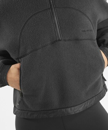 Dámska mikina Salomon Chroma Fleece Crop W Deep Black