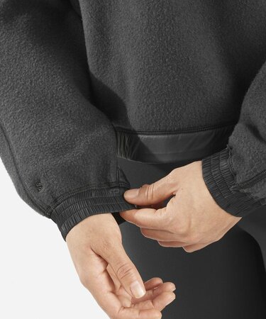 Dámska mikina Salomon Chroma Fleece Crop W Deep Black