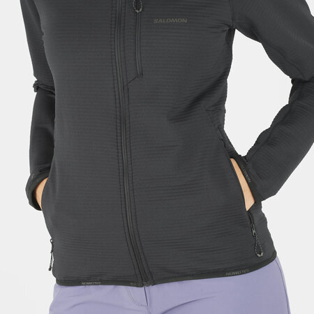 Mikina Salomon Essential Lightwarm Half Zip Women Deep Black