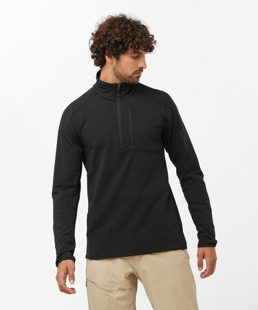 Pánska mikina Salomon Essential Ltwarm Hz Deep Black