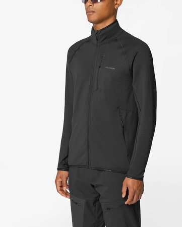 Mikina Salomon Essential Lightwarm FZ M Deep Black