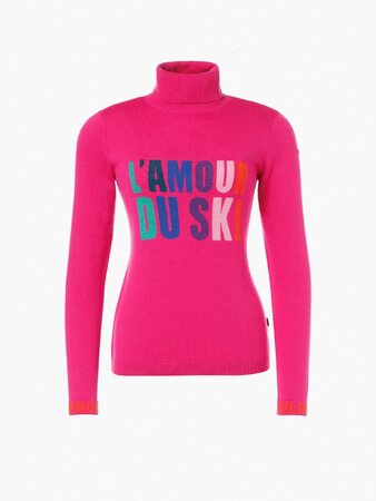 Sveter Goldbergh Amour Long Sleeve Knit Sweater Passion Pink