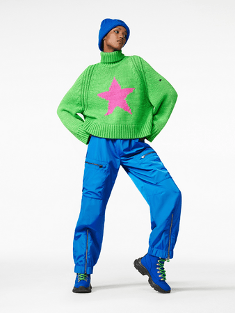 Sveter Goldbergh Beauty Long Sleeve Knit Sweater Flash Green