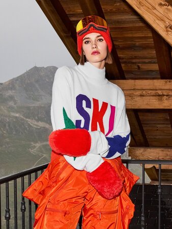 Sveter Goldbergh Calore Long Sleeve Knit Sweater White Sveter Goldbergh Calore Long Sleeve Knit Sweater White