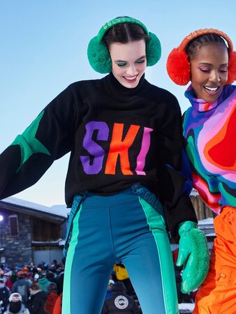 Sveter Goldbergh Calore Long Sleeve Knit Sweater Black Sveter Goldbergh Calore Long Sleeve Knit Sweater Black