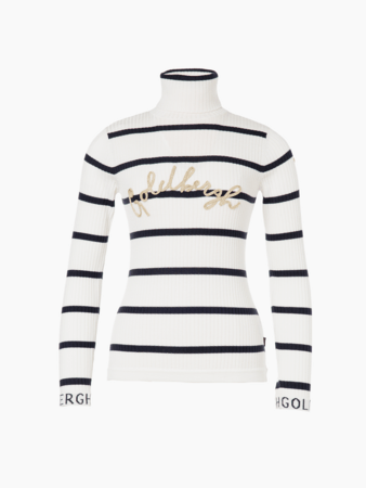 Sveter Goldbergh Mimi Long Sleeve Knit Sweater Breton Stripe Cream/Blue Sveter Goldbergh Mimi Long Sleeve Knit Sweater Breton Stripe Cream/Blue