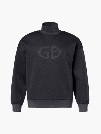 Sveter Goldbergh Sizzle Turtle Neck Sweater Black Lurex Melange