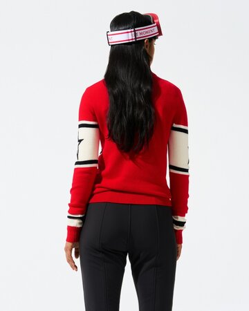 Dámsky sveter Perfect Moment Apres Schild Sweater Red/Snow White/Dark Charcoal Blue Dámsky sveter Perfect Moment Apres Schild Sweater Red/Snow White/Dark Charcoal Blue