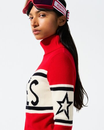 Dámsky sveter Perfect Moment Apres Schild Sweater Red/Snow White/Dark Charcoal Blue Dámsky sveter Perfect Moment Apres Schild Sweater Red/Snow White/Dark Charcoal Blue