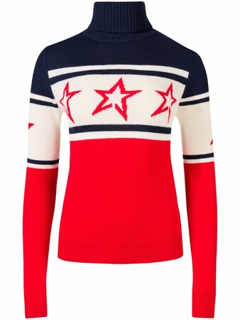 Dámsky sveter Perfect Moment Chopper Merino Wool Sweater Red/Navy Dámsky sveter Perfect Moment Chopper Merino Wool Sweater Red/Navy