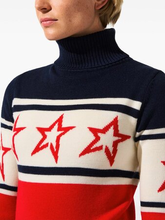 Dámsky sveter Perfect Moment Chopper Merino Wool Sweater Red/Navy Dámsky sveter Perfect Moment Chopper Merino Wool Sweater Red/Navy