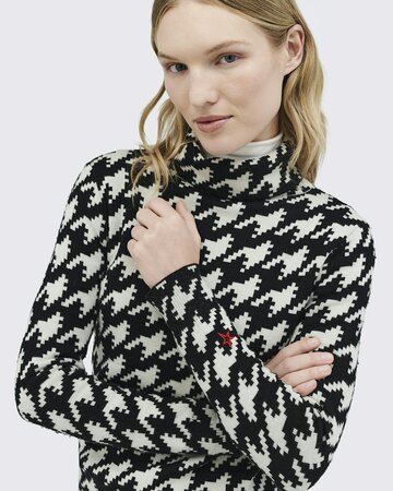 Dámsky sveter Perfect Moment Houndstooth Merino Wool Turtleneck Black & White Dámsky sveter Perfect Moment Houndstooth Merino Wool Turtleneck Black & White