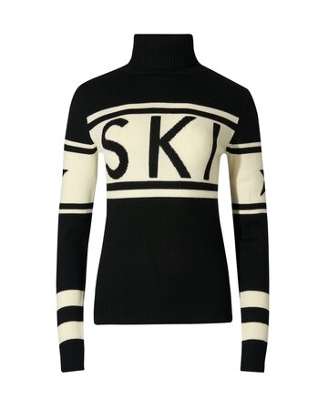Sveter Perfect Moment Schild Merino Wool Sweater Snow Black