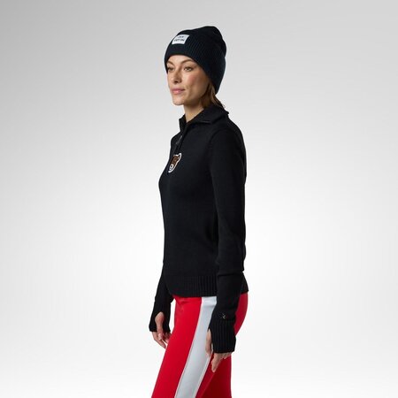 Sveter Rossignol W JCC Teddy Quarter Zip Sweater Black