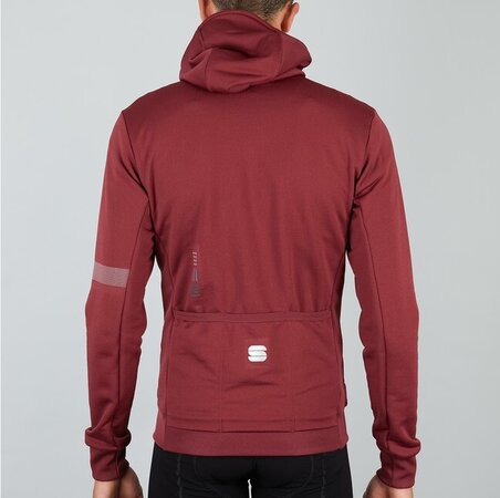 Pánsky sveter Sportful Giara Hoodie Red Wine