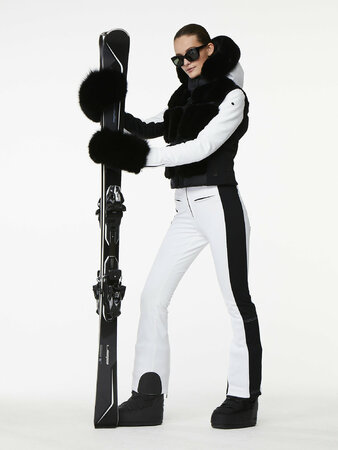 Vesta Goldberg Chic Bodywarmer Real Fur Black