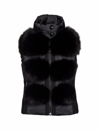 Vesta Goldberg Chic Bodywarmer Real Fur Black