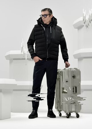 Vesta One More Eco-Down Hoody Vest Black/Whitehive/Black