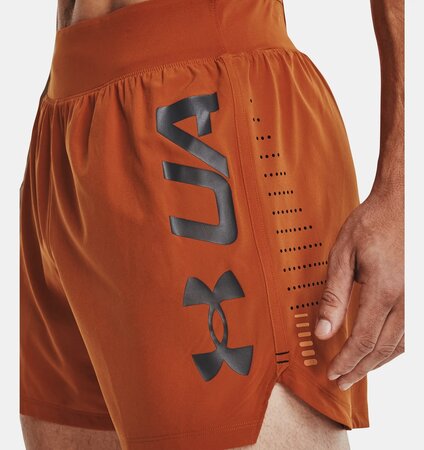 Pánske krátke nohavice Under Armour Speedpocket 5" Short Fox/Jet Gray Pánske krátke nohavice Under Armour Speedpocket 5" Short Fox/Jet Gray