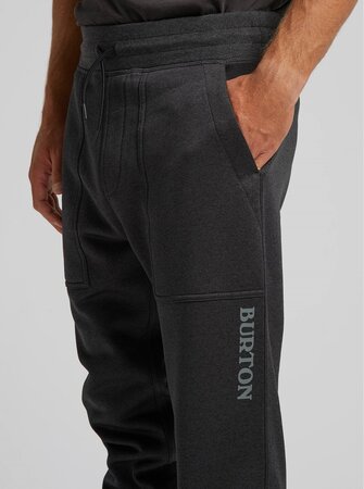Pánske tepláky Burton Oak Fleece Pants True Black Heather