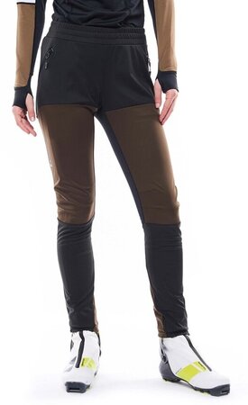 Dámske nohavice Fischer Asarna Softshell Black/Oak