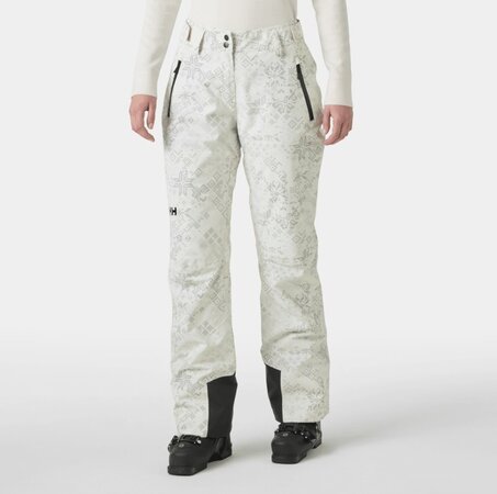 Lyžiarske nohavice Helly Hansen W Legendary Insulated Pant Cream New Nordic AOP