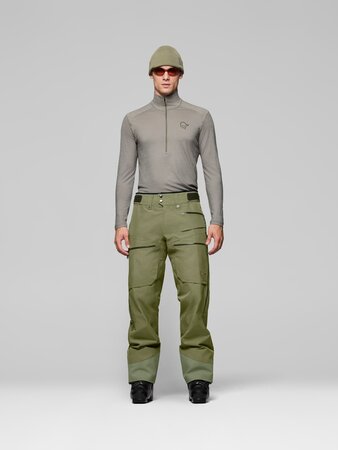 Lyžiarske nohavice Norrona lofoten GORE-TEX Insulated Pants Deep Lichen Green
