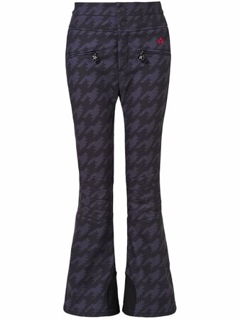 Lyžiarske nohavice Perfect Moment Aurora High Waist Flare Ski Pant Black Houndstooth
