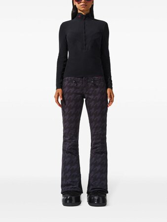 Lyžiarske nohavice Perfect Moment Aurora High Waist Flare Ski Pant Black Houndstooth