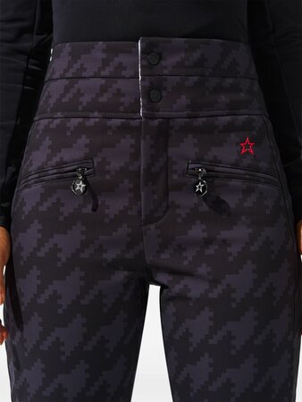 Lyžiarske nohavice Perfect Moment Aurora High Waist Flare Ski Pant Black Houndstooth