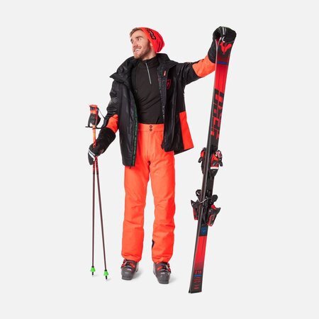 Lyžiarske nohavice Rossignol Hero Blackside Insulated Pant Neon Red
