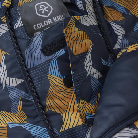 Detský overal Color Kids Coverall W. 2 ZIP AOP Orange Pop Detský overal Color Kids Coverall W. 2 ZIP AOP Orange Pop