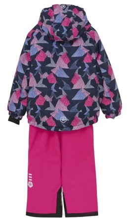 Detský overal Color Kids Ski Set AOP Pink Glo Detský overal Color Kids Ski Set AOP Pink Glo
