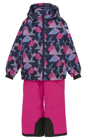 Detský overal Color Kids Ski Set AOP Pink Glo Detský overal Color Kids Ski Set AOP Pink Glo