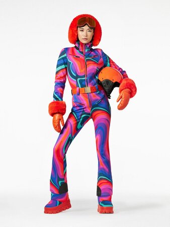 Overal Goldbergh La Fête Faux Border Ski Suit Absinthe Rainbow